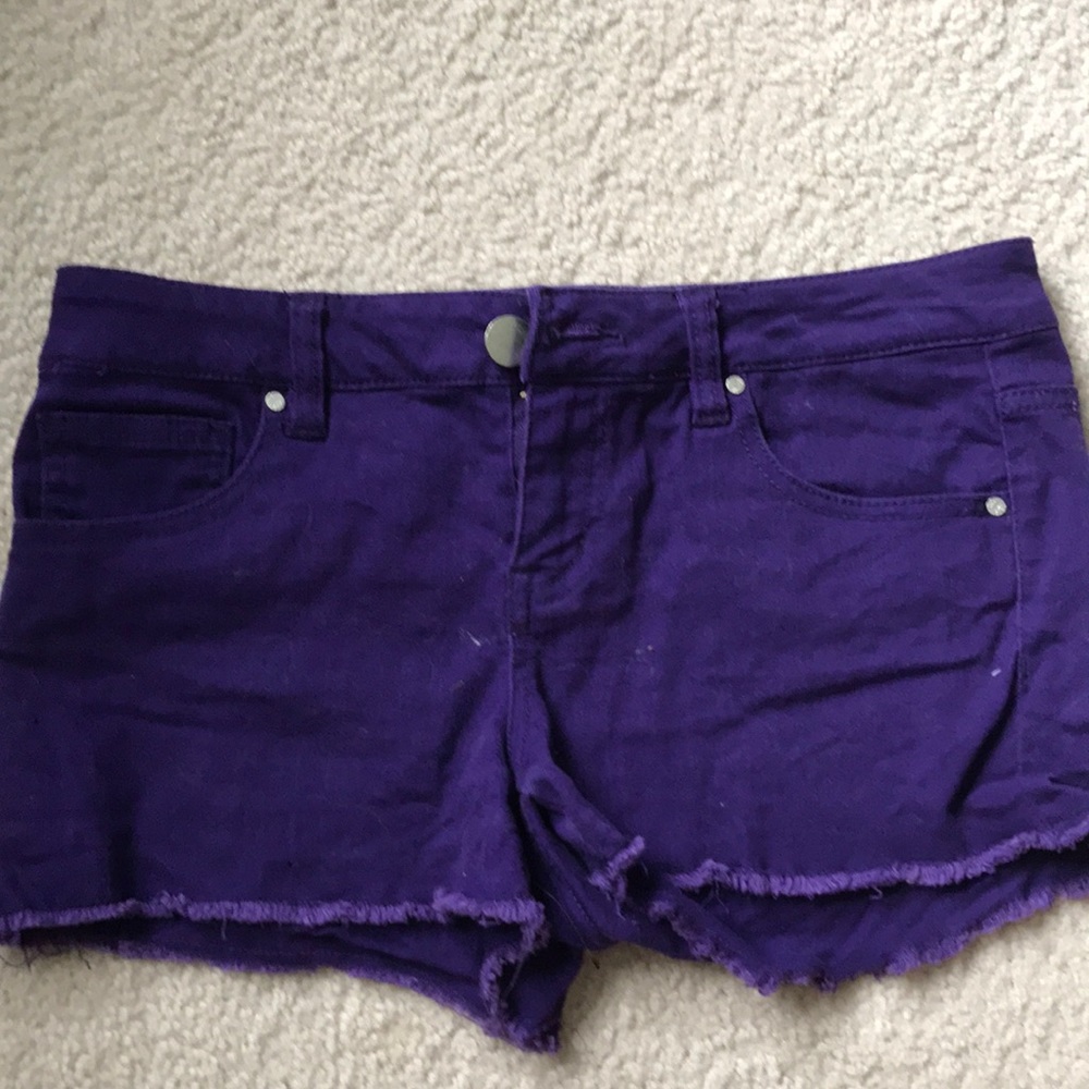 Nordstrom’s love fire purple denim shorts